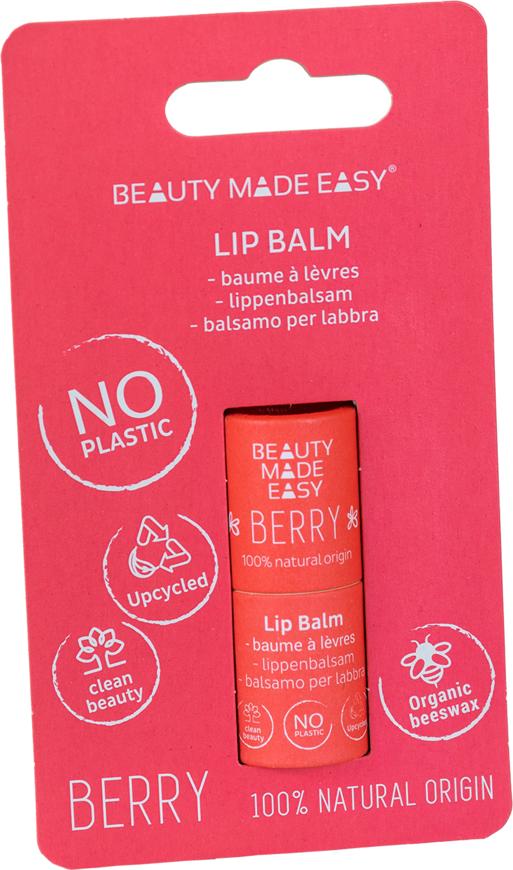 Paper Tube Lip Balm - BERRY